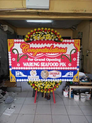 Papan Bunga di Universitas Trisakti